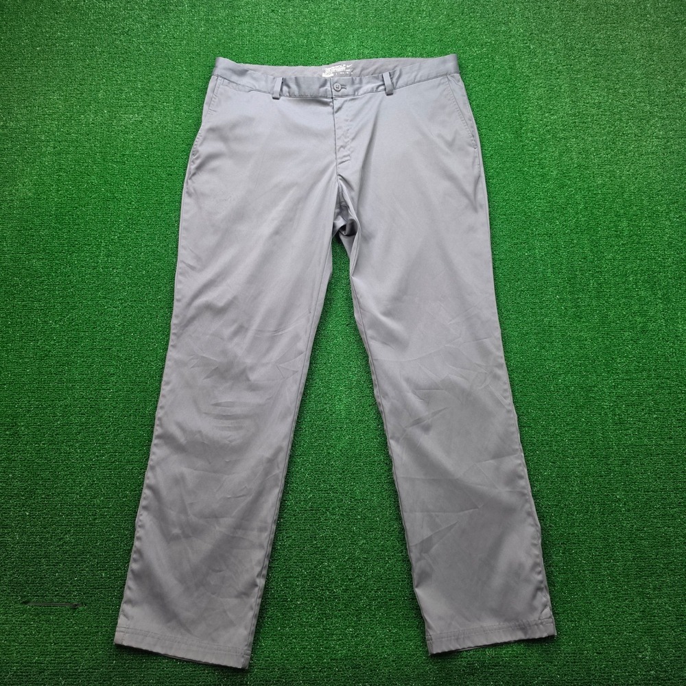 Nike Golf Tour Performance Dri-FIT Flat-Front Pants Mens 38x32 Gray 639779-021